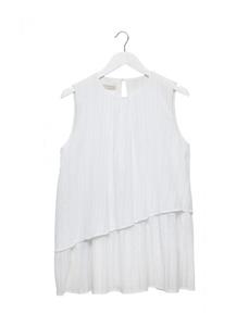 بلوز نخی آستین حلقه ای زنانه - استفانل Women Cotton Sleeveless Blouse - Stefanel