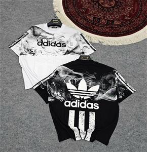 تیشرت آدیداس مشکی سفید استایل شیک ورزشی اسپرت کالکشن بهاری ادیداس ایکس لارج