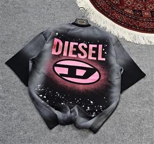 تیشرت ماکان مشکی طرح دیزل تیشرت مشکی شیک استایل اسپرت قواره بزرگ 3X سایز  گشاد مردونه دخترونه پسرونه پسرانه مردانه ماکان