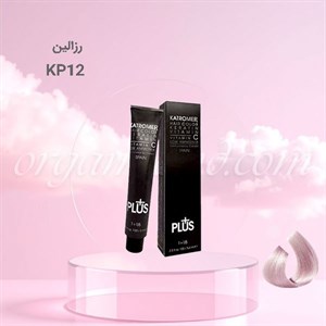 رنگ مو کاترومر شماره KP12 حجم 100 میلی لیتر رنگ رزآلین (بدون سولفات )
