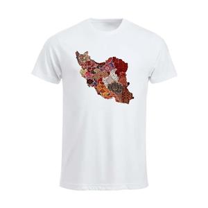 تی شرت آستین کوتاه مردانه مدل نقشه ایران