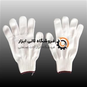دستکش نخی بافتنی سفید 50 گرم