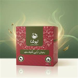 دمنوش ترکیبی شکوفه سنجد نیوشا (سیب ترش، شیرین بیان، گل محمدی، زنجبیل، دارچین)
