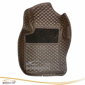 کفپوش گلدوزی 6 بعدی موکت دار سمند سورن رنگ سدری