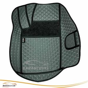 کفپوش گلدوزی 6 بعدی موکت دار رانا پلاس رنگ طوسی