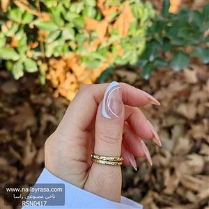ناخن مصنوعی رنگ ناخن راسا طرح فرنچ کد RSF19