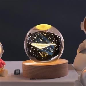 چراغ خواب گوی شیشه ای طرح وال قطر 6و8 سانت