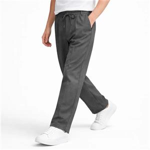 شلوار پارچه ای مردانه، دودی | با قواره نیم بگ | استایل مینیمال کد 5001