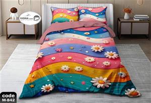 رو تختی یک نفره دخترانه 4 تکه میکرو فایبر مخمل برند ویونا  آکرین کد 842