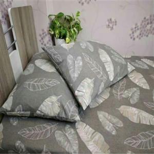 کاور بالشت و کاور تشک تخت کشدار یک نفره طرح گل کاغذی
