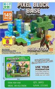 لگو مگنتی مغناطیسی ماینکرافت 149 قطعه  8 عدد شخصیت