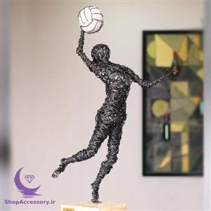 مجسمه مفتولی بانوی بسکتبالیست