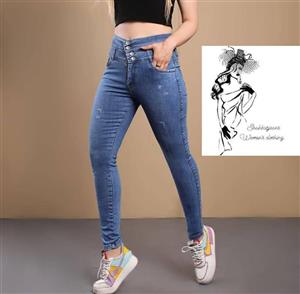 شلوار گندار آبی کاربنی قد 90 و 100 ترک فول کش