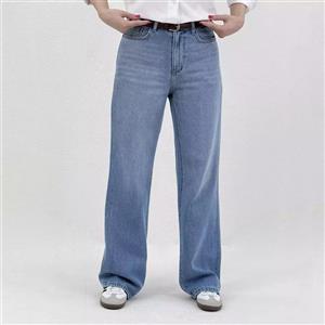 شلوار جین راسته لاین آبی روشن