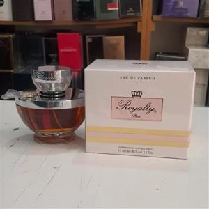 ادکلن زنانه رویالتی با رایحه گرم و شیرین زنانه royalty paris bleu حجم ۱۰۰ میل