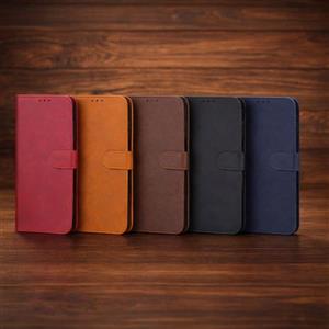 کیف کلاسوری چرمی مگنتی جا کارتی دار مناسب برای گوشی موبایل شیائومی Note14s