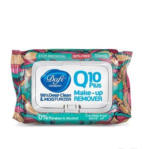 دستمال مرطوب پاک کننده آرایش و ضدجوش کیوتن دافی 50 برگی طرح گل درب دار دافی