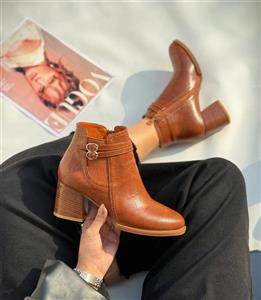 نیم بوت پاشنه دار دو سگک