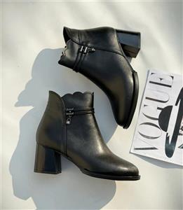 نیم بوت پاشنه دار زنانه مشکی