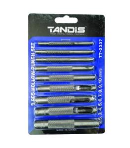 ست 9 عددی سنبه واشر بر  9عددی 2.5 تا 10 میلیمتر تندیس TANDIS مدل TT-2337 ( پانچ واشر بر دستی )