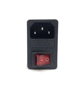 سوکت برق AC SOCKET MALE فیوزدار کلیددار خاری AC-01