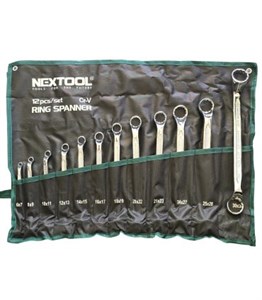 ست 12 عددی آچار دو سر رینگی حرفه ای سایز6تا32 نکستول NEXTOOL مدل NEX-RS-12SET گارانتی 7 ماهه