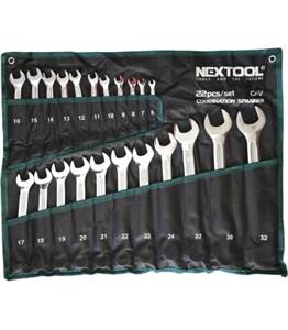 ست 22 عددی آچار یکسر تخت و رینگی حرفه ای سایز6تا32 نکستول NEXTOOL مدل NEX-CS-22SET گارانتی 7 ماهه