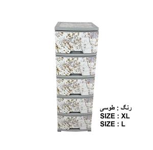 فایل کشویی رزگلد طرح گارنت سفید و طوسی  2 طبقه، 3 طبقه،4 طبقه و 5 طبقه در رنگ سفید و طوسی در سایزهای mini A5 و A4 و L و XL
