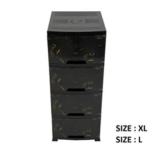 فایل کشویی رزگلد طرح مرمر 2 طبقه، 3 طبقه، 4 طبقه و 5 طبقه در رنگ سفید و مشکی در سایزهای mini A5 و A4 و L و XL