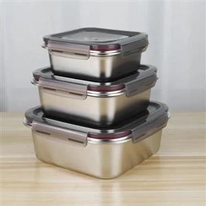 ظرف سه تیکه یونیک 6 پارچه | 2جداره | استیل