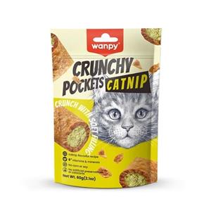 تشویقی گربه ونپی مدل Crunchy Pockets Catnip با طعم کت نیپ و مرغ وزن 60 گرم