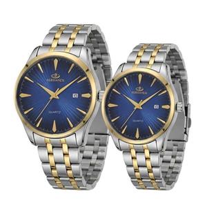 ست ساعت مچی عقربه‌ای کوارتز زنانه و مردانه الگانس مدل لوکس کلاسیک دیت جاست قفل کلیپسی کد El002