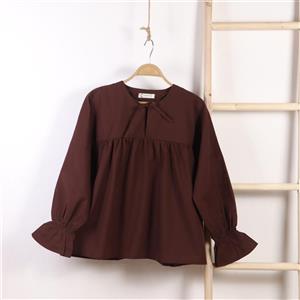 شومیز جلو چین چین دار لینن