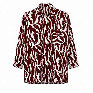 شومیز آستین بلند یقه برگردان زنانه مدل پری