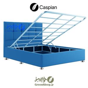 تختخواب باکس هتلی جکدار مدل کاسپین سایز 140 دو  نفره به همراه تاج مربعی