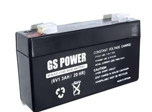 باتری سیلد اسید 6 ولت 1.3 آمپر GS POWER 6V 1.3Ah