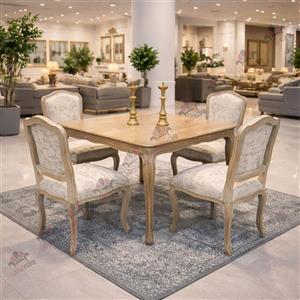 میز ناهار خوری کلاسیک فرانسوی چوبی 4 نفره