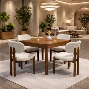میز ناهار خوری چوبی پانو 4 نفره