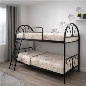 تخت خواب دو طبقه فلزی مدل طاووس