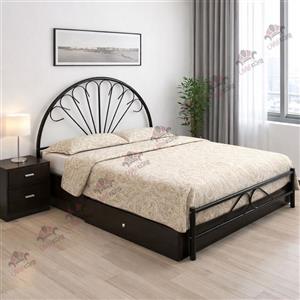 تخت خواب دو نفره فلزی مدل طاووس