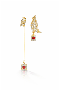 گوشواره نقره زنانه طرح پروانه عیار۹۲۵ بارینگهای زیرکونیا 