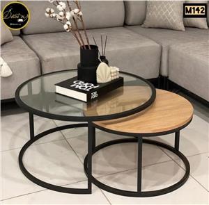 میز جلومبلی دو تیکه پایه فلزی کد M142