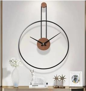 ساعت دیواری تلفیق چوب و فلز H173