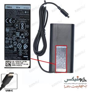 شارژر اورجینال لپ تاپ دل 20 ولت 4.5 آمپر Dell سرکانکتور TYPE-C