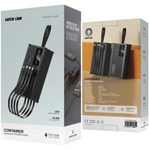 پاوربانک 22.5 وات گرین لاین مدل Container ظرفیت 50000 میلی آمپر ساعت