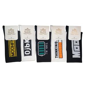 جوراب اسپرت ساقدار فانتزی (5جفتی) نخ ایرانی، سایز 36 تا 44 طرح باطری