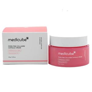 کرم کپسولی مرطوب کننده صورت مدیکیوب مدل pdrn pink collagen capsule