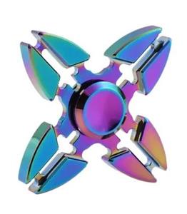 اسپینر فلزی چهار پر دراگون طرح دار رنگین کمانی Fidget Spinner Metal Rainbow