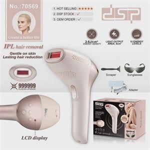 دستگاه لیزر IPL خانگی دی اس پی مدل ۷۰۵۶۹ (۹۹۹,۹۹۹ شات، ۱۰ سطح انرژی)