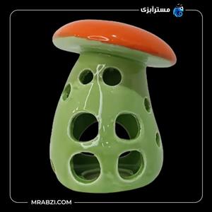 سفال رنگی قارچ بزرگ کج مدل mr64